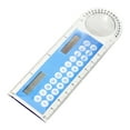 thumbnail image 1 of Lksixu 4 in 1 Students Calculator, Standard Basic Calculator with Ruler Magnifier and Protractor, Solar Powered Electronic Pocket Calculator Multifunctional Stationery Back to School Supplies for Kids, 1 of 8