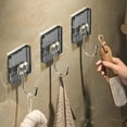 thumbnail image 1 of Lksixu 4 Pack Self Adhesive Hooks for Hanging, Heavy Duty Plastic Sticky Hook for Coat/Robe/Towels, Waterproof & Rustproof Wall Hangers without Nails, Stick on Hooks for Kitchen Bathroom Shower, 1 of 7