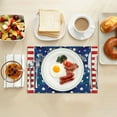 thumbnail image 1 of Lksixu 4th of July Patriotic Placemats, 13x16.5 inch Linen Stars and Stripes American Flag Pattern Place Mats, Memorial Independence Day Table Mats Kitchen Dining Table Decorations for Party, 1 of 4