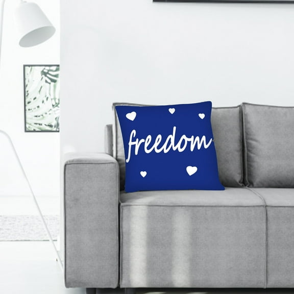 Lksixu 4th of July Pillow Covers, 18x18 inch Star & Stripes American Flag Patriotic Throw Pillow Case, Soft Independence Day Memorial Day Decorative Square Cushion Cover for Home Sofa Couch Bed