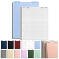 thumbnail image 1 of Lksixu Top Spiral Notebook, A5 Size Refillable Loose Leaf Grid Binding Notepads with Waterproof Cover, 60 Sheets 100 GSM Thick Paper Steno Pads Office Supplies for Work Business College, 1 of 9