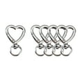 thumbnail image 1 of Lksixu 5 Pcs Heart Shape Keychain, Metal Heart Key Ring with Spring Snap Hook, Sturdy Decorative Key Chain for DIY Crafts Keys Backpack Luggage, Valentine's Day Gift for Her, 1 of 6