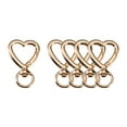 thumbnail image 1 of Lksixu 5 Pcs Heart Shape Keychain, Metal Heart Key Ring with Spring Snap Hook, Sturdy Decorative Key Chain for DIY Crafts Keys Backpack Luggage, Valentine's Day Gift for Her, 1 of 6