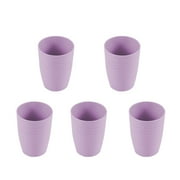 Lksixu 5PCS Plastic Cups Reusable,Multicolor Straw Cups for Kitchen, Office, Travel, Drinking Cups & Stackable Drinking Glasses, Plastic Tumblers - Dishwasher Safe( Cup Set of 5 )