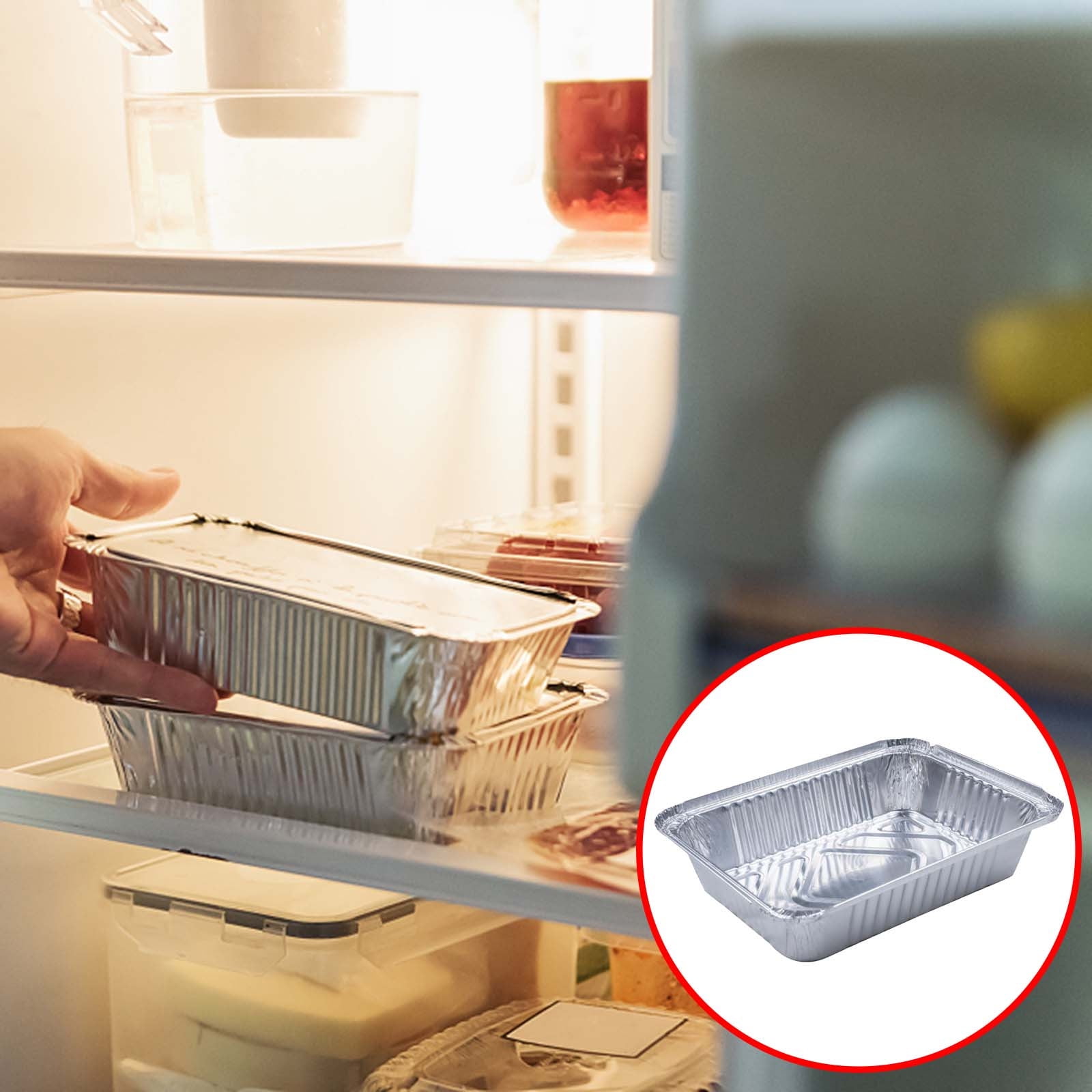 Lksixu Aluminum Oblong Baking Pans Deep Pans for Big Meals Super