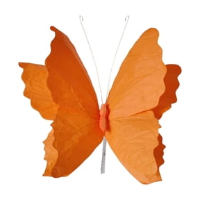 Lksixu Artificial Butterfly Decoration, 13" Giant 3D Crepe Paper Butterfly Ornament Decorative Hanging Butterfly Realistic Butterflies Scene Layout Prop for DIY Crafts, Wedding, Photography, Backdrop