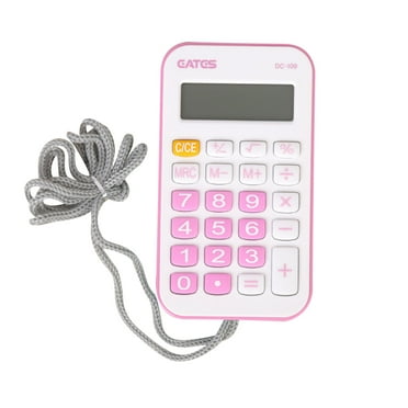 Lksixu Basic Standard Calculator, 8-Digit Small Desktop Calculator with LCD Display, Electronic Pocket Calculator with Lanyard, Portable Smart Calculator Back to School Supplies for Students Kids