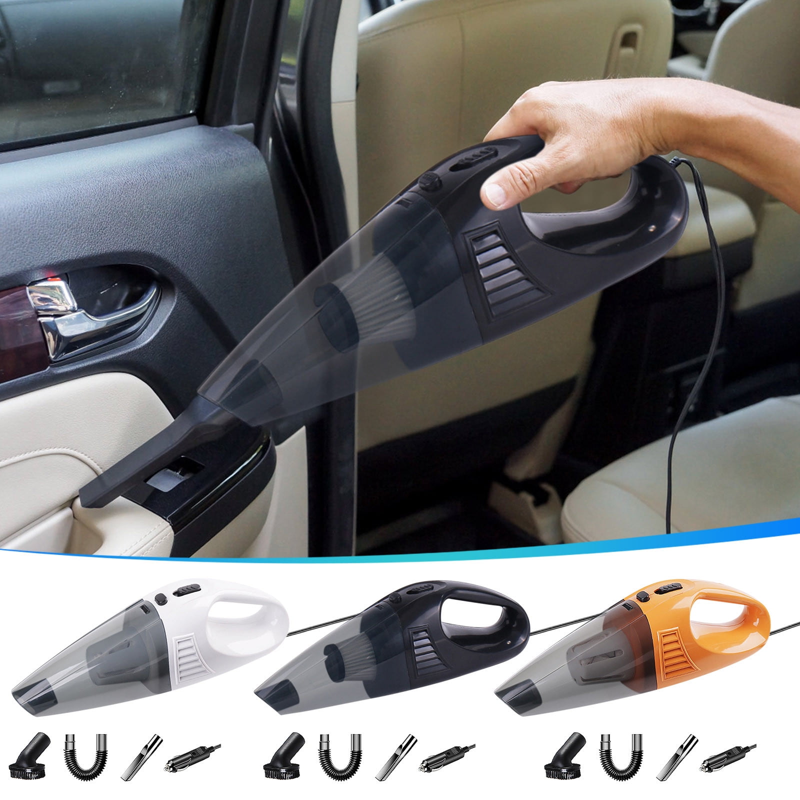 Lksixu Car Vacuum Cleaner, Handheld Portable 3000 Pa High Power Suction ...