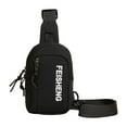 thumbnail image 1 of Lksixu Casual Sling Bag for Women Men, Lightweight Small Crossbody Bag with Detachable Straps, Solid Color Shoulder Chest Bag with Compartment, Anti-Theft Mini Daypack Sling Backpack for Travel, 1 of 7