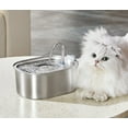 thumbnail image 1 of Lksixu Cat Water Fountain, 108oz/3.2L Stainless Steel Automatic Pet Water Fountain with Quiet Pump and Filters, Food Grade BPA-Free Dog Water Dispenser with 2 Flow Modes, Suitable for a Variety of Pet, 1 of 5