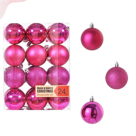 Lksixu Christmas Decorations Christmas Ornaments 4CM Christmas Ball Ornaments Christmas Tree Decoration Holiday Multiple Styles Ornaments For Christmas Trees Party Ball Decoration Christmas Gifts