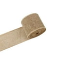 thumbnail image 1 of Lksixu Christmas Ribbon Wired, 6.56 Yard x 1.6 Inch Beige Burlap Plaid Burlap Fabric Wired Ribbon, Christmas Tree Decorative Ribbon Christmas Decorations for Gift Wrapping Craft Bows Wreaths, 1 of 6