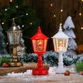 thumbnail image 1 of Lksixu Christmas Table Lamp, 8.3"H Retro Style Snowy Christmas Tree Decorative Night Light with Music, USB/Battery Operated Warm White LED Lantern Christmas Decorations Xmas Gifts for Friends Family, 1 of 9