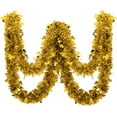 thumbnail image 1 of Lksixu Christmas Tinsel Garland, Christmas Tree Decoration 6.6 ft Glitter Metallic Twist Garland with Flowers Shapes, Shiny Metallic Streamers Christmas Tree Hanging Ornament for Xmas Party Holiday, 1 of 6
