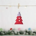 thumbnail image 1 of Lksixu Christmas Tree Hanging Ornaments, Christmas Decorations 4.7 inch Felt Fabric Christmas Tree Shape Pendants with Knitted Hat, Farmhouse Xmas Tree Baubles Small Crafts Gifts for Holiday Party, 1 of 7