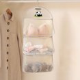 thumbnail image 1 of Lksixu Closet Hanging Organizer, Wardrobe Storage Bags with Mesh Pockets & Metal Hanger, Space Saving Double-Sided Wall Hanging Shelf Closet Organizer and Storage for Bra Underwear Socks Underpants, 1 of 9