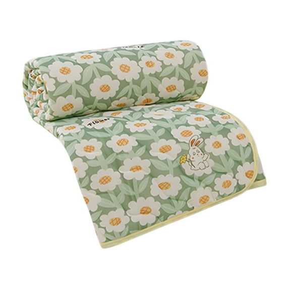 Lksixu Cooling Comforter, Reversible Floral Print Cotton Cooling Blankets, Soft and Breathable Air Conditioner Quilt Lightweight Summer Comforter Machine Washable for Hot Sleepers and Night Sweats