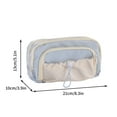thumbnail image 1 of Lksixu Cute Pencil Case, 4 Compartments Large Capacity Pencil Pouch with Zipper, Multi-Functional Stationery Organizer Portable Travel Daily Storage Bag Office Supplies for Students Adult, 1 of 6