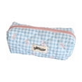 thumbnail image 1 of Lksixu Cute Quilted Pencil Case, Large Capacity Pencil Pouch with Zipper, Aesthetic Stationery Organizer with Buffalo Plaid Design, Lightweight Pen Storage Bag Portable Travel Cosmetic Makeup Bag, 1 of 6