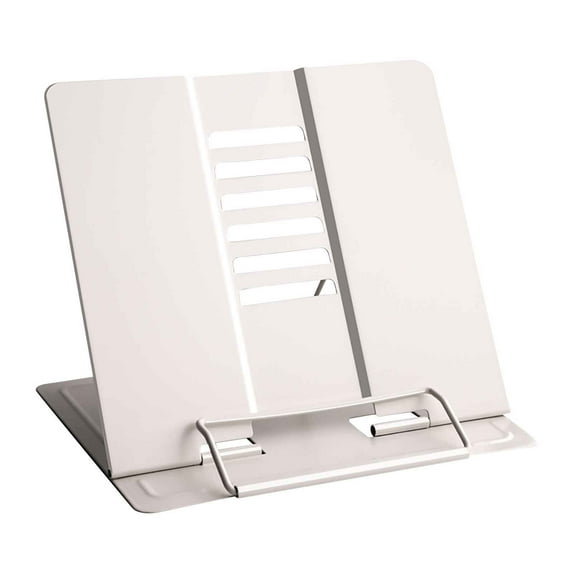 Lksixu Desktop Reading Book Stand, Metal Foldable Hands Free Book Holder with Expandable Page Clips, Adjustable Multi-Angle Reading Book Rack Portable Sturdy Desk Book Rest Tablet Phone Holder