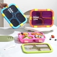 thumbnail image 1 of Lksixu Divided Bento Box for Adults, 4-Compartment Snack Containers with Leak-Proof Lids, Stackable Plastic Lunch Box, BPA Free Reusable Meal Prep Food Container for Travel, Office, Camping, 1 of 9
