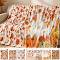thumbnail image 1 of Lksixu Fall Throw Blanket, 40"x60" Maple Leaves & Pumpkin Print Flannel Fleece Shawl Blanket, Soft Cozy Lightweight Nap Blanket, Farmhouse Decorative Plush Blanket for Couch, Sofa, Bed, Travel, 1 of 7