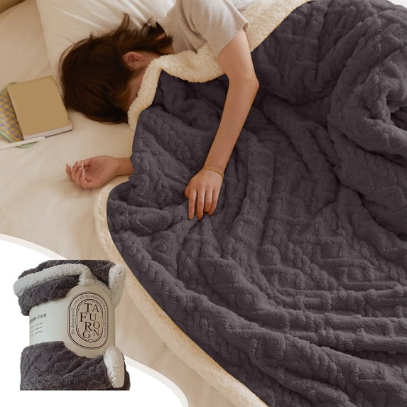 Lksixu Fleece Throw Blanket, Boho Style 3D Jacquard Decorative Blanket, Double-Sided Flannel Plush Blanket Lightweight Warm Soft and Fuzzy Throw Blanket Bedding for Couch Sofa Bed(27.5x40inch)