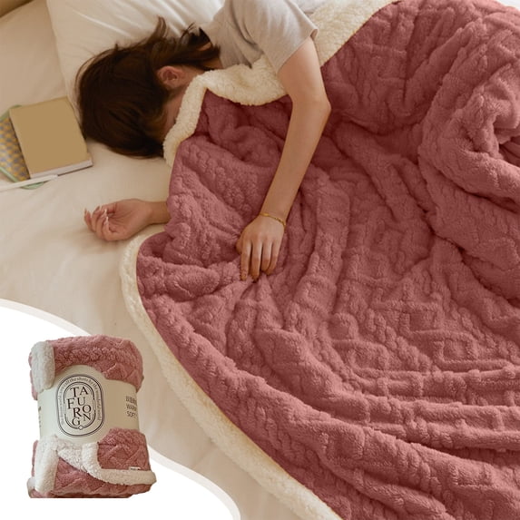 Lksixu Fleece Throw Blanket, Boho Style 3D Jacquard Decorative Blanket, Double-Sided Flannel Plush Blanket Lightweight Warm Soft and Fuzzy Throw Blanket Bedding for Couch Sofa Bed(27.5x40inch)