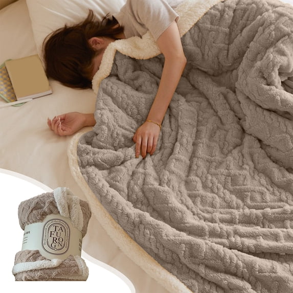Lksixu Fleece Throw Blanket, Boho Style 3D Jacquard Decorative Blanket, Double-Sided Flannel Plush Blanket Lightweight Warm Soft and Fuzzy Throw Blanket Bedding for Couch Sofa Bed(27.5x40inch)