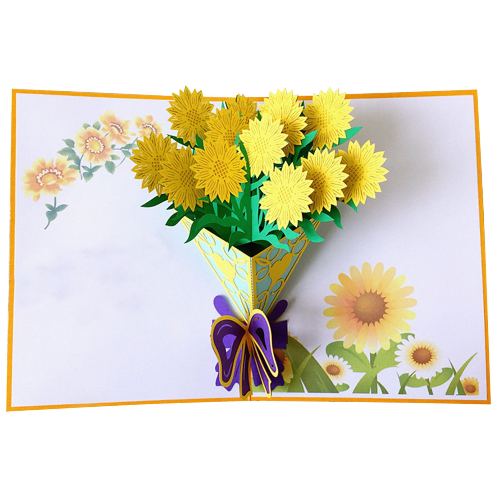 Lksixu Floral Greeting Cards, Forever Flower Bouquet Paper Cards 3D Pop ...