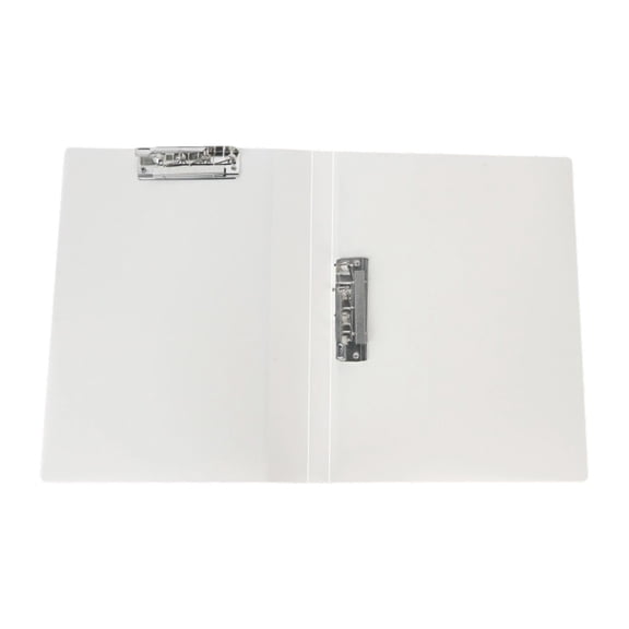 Lksixu Foldable Clipboard, A4 Size Plastic Clip Board with Double Strong Clip, Punchless Clamp Binder Waterproof File Folder 200 Sheet Capacity Report Cover Documents Organizer Office Supplies