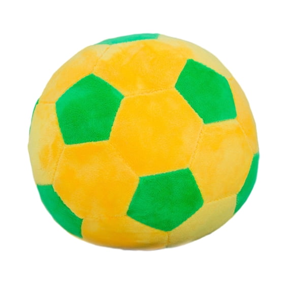 Lksixu Football Throw Pillows, 9 inch Yellow and Green Stuffed Soccer Ball Plush Pillow, Soft Skin-friendly Round Sports Ball Toys, Cute Decorative Cushion Toddler Toys Gifts for Kids Boys Sofa Couch