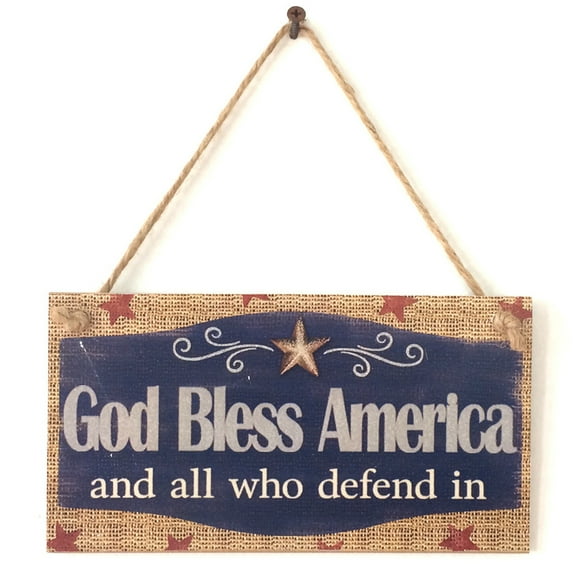 Lksixu Fourth of July Decorations 4Th of July Accessories Wooden American Independence Day Rectangle Wooden Crafts Listing Decoration