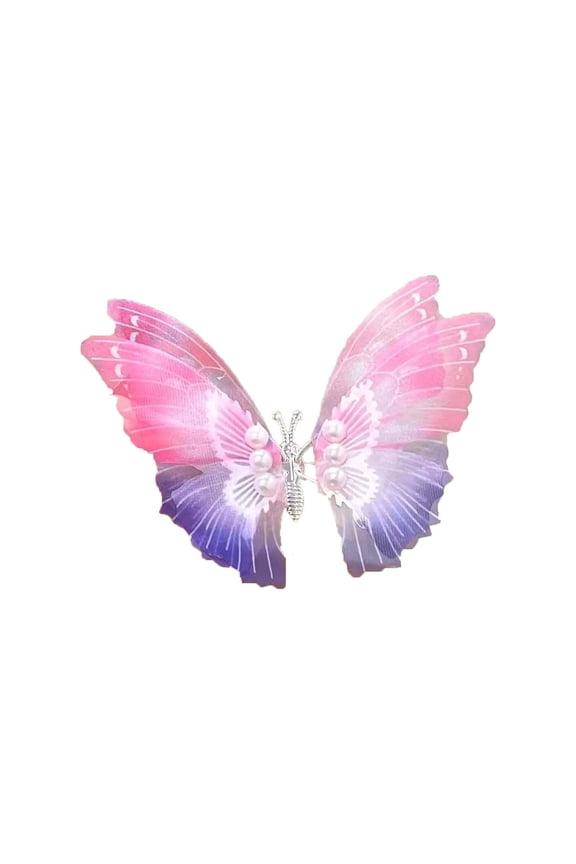 Gradient Color Will Move Butterflies Hair Clips Spirit Bow Children's Hair Cards Headdress Girls Super Immortal Clip Hair Accessories