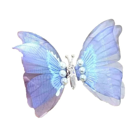 Lksixu Gradient Color Will Move Butterflies Hair Clips Spirit Bow Children's Hair Cards Headdress Girls Super Immortal Clip Hair Accessories
