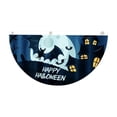 thumbnail image 1 of Lksixu Halloween Bunting Flag, Halloween Decorations 1.5x3 Feet Polyester Bat Castle Pattern Fan Shaped Flag with Grommets, Reusable Hanging Porch Half Fan Banner Decorative Flag for Outdoor Indoor, 1 of 6