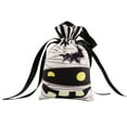 thumbnail image 1 of Lksixu Halloween Candy Bags, Mummy Pattern Trick or Treat Flock Fabric Goodie Bags with Drawstring and Handle, Reusable Cookies Snack Bags Gift Wrapping Bags Halloween Party Favor for Kids Friends, 1 of 7