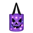 thumbnail image 1 of Lksixu Halloween Trick or Treat Bag, Portable Pumpkin Candy Bucket with LED Ligths, Light up Jack-O-Lantern Treating Baskets with Handle, Reusable Goodie Tote Bag for Party Favor, 1 of 6