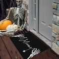 thumbnail image 1 of Lksixu Halloween Welcome Doormat, 15.7"x23.6" Black Skeleton Pattern Front Porch Rugs, Non-Slip Quick Dry Absorbent Bathroom Rugs Decorative Entrance Door Mat Halloween Decorations for Outdoor Indoor, 1 of 8