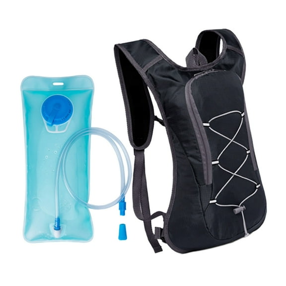 Lksixu Hydration Backpack with 2L Water Bladder, Lightweight Breathable Water Backpack for Men and Women, Large Capacity Hiking Backpack Waterproof Hydration Pack for Cycling Camping Running Climbing