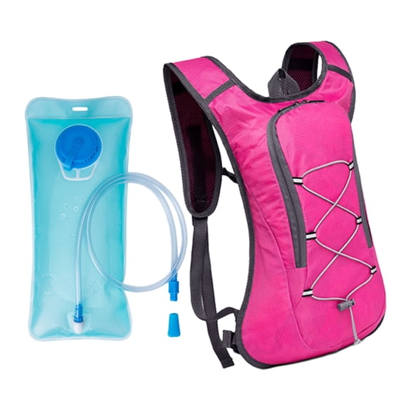 Lksixu Hydration Backpack with 2L Water Bladder, Lightweight Breathable Water Backpack for Men and Women, Large Capacity Hiking Backpack Waterproof Hydration Pack for Cycling Camping Running Climbing