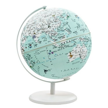 Lksixu Illuminated World Globe with Stand, 8 inch Geography Educational Globe Mat with Bulit-in LED Light, Intelligent AR Globe of The World Desktop Decorations Interactive Learning Toy for Student