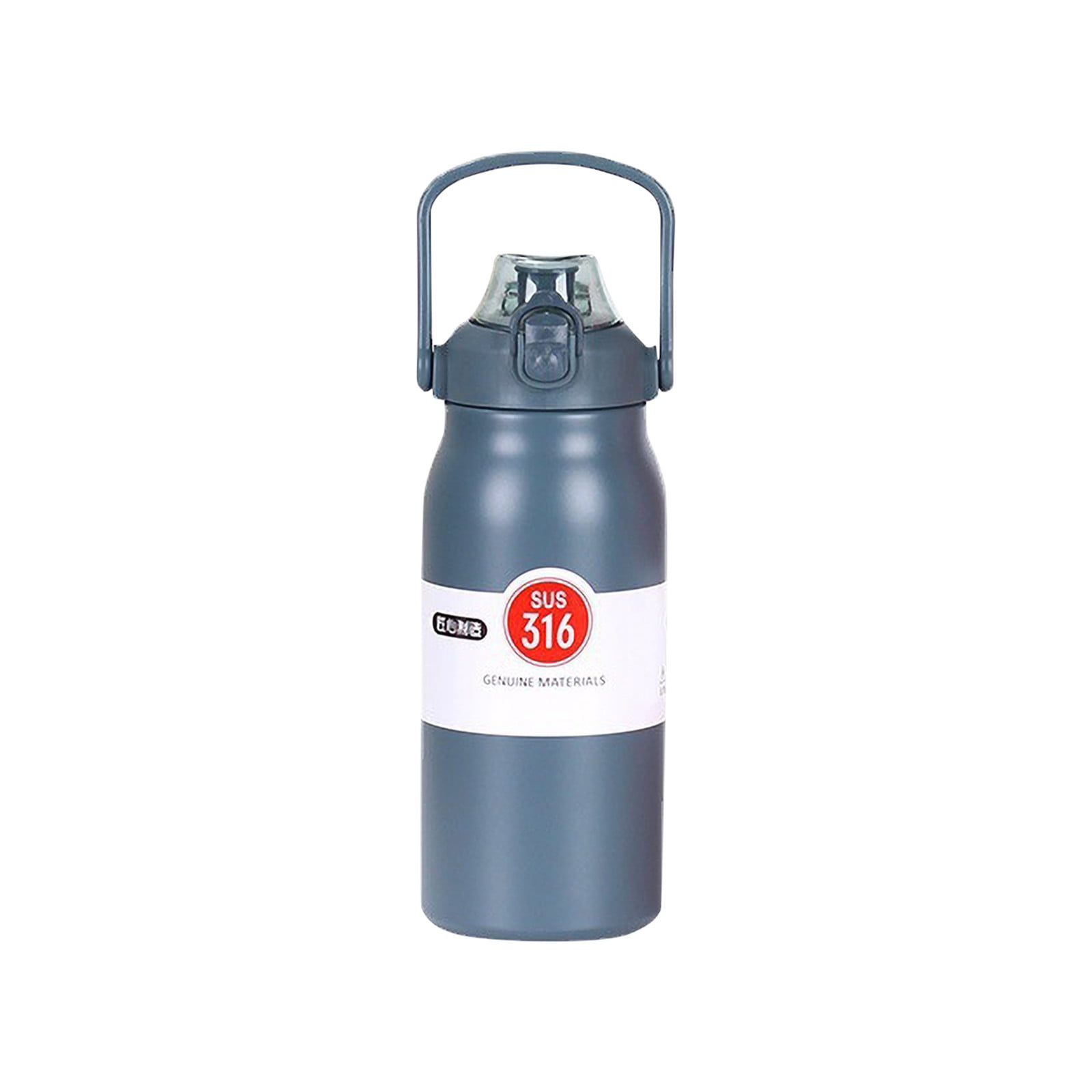 Lksixu Insulated Water Bottle, 34oz Stainless Steel Double Walled Thermal Vacuum Cup with Handle, BPA-Free Leak-Proof Reusable Metal Water Flask Lockable Chug Lid Flip Top Bottle for Travel Gym
