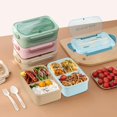 thumbnail image 1 of Lksixu Large Bento Boxes for Adults, 3 Compartment Lunch Box with Utensils, 1200 ML BPA-Free Plastic Snack Containers with Lids, Reusable Meal Prep Food Container, Microwave & Dishwasher Safe, 1 of 7