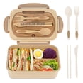 thumbnail image 1 of Lksixu Large Bento Boxes for Adults, 3 Compartment Lunch Box with Utensils, 1200 ML BPA-Free Plastic Snack Containers with Lids, Reusable Meal Prep Food Container, Microwave & Dishwasher Safe, 1 of 9