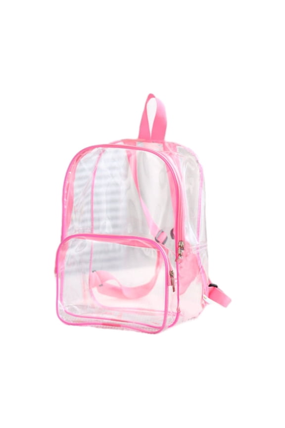 Large Capacity Clear Backpack, Heavy Duty PVC Transparent Backpacks with Reinforced Strap, Stadium Approved See Through Bag Sturdy Creative Notebookbag for School Travel Work Security
