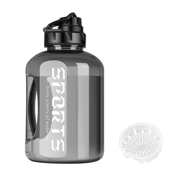 Lksixu Large Capacity Water Bottles, 61oz Sports Water Jug with Fruit Strainer and Compass Lid, BPA-Free Leak-Proof Fitness Bucket Cup with Handle and Loop, Heat-Resistant Flask for Gym Hiking