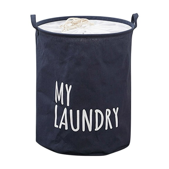 Lksixu Large Laundry Basket, Solid Color Foldable Storage Bag with Drawstring Mouth, Waterproof Moisture-proof Freestanding Clothes Hamper Heavy Duty Quilt Blanket Packing Bags for Bathroom Cabinets