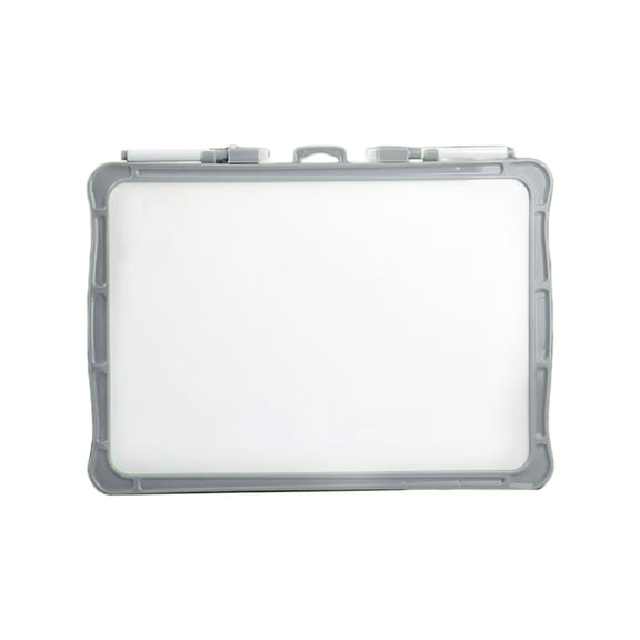 Lksixu Magnetic Whiteboard with Pens, 10.6"x14.1" Double-Sides Dry Erase White Board with Handle, Easy to Write and Clean, Portable Plastic Frame Small Whiteboard for Home Office College