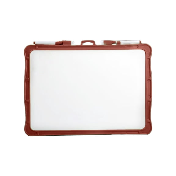 Lksixu Magnetic Whiteboard with Pens, 10.6"x14.1" Double-Sides Dry Erase White Board with Handle, Easy to Write and Clean, Portable Plastic Frame Small Whiteboard for Home Office College